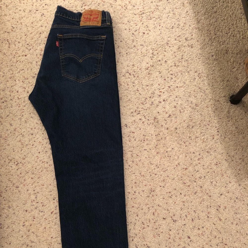 Levi's Men's dark denim Straight Leg Jeans